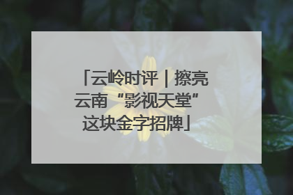 云岭时评｜擦亮云南“影视天堂”这块金字招牌