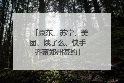 京东、苏宁、美团、饿了么、快手齐聚郑州签约
