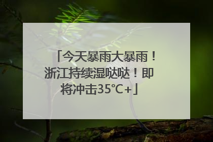 今天暴雨大暴雨！浙江持续湿哒哒！即将冲击35℃+