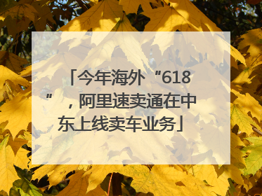 今年海外“618”，阿里速卖通在中东上线卖车业务