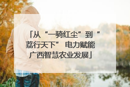从“一骑红尘”到“荔行天下” 电力赋能广西智慧农业发展
