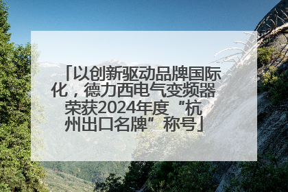 以创新驱动品牌国际化，德力西电气变频器荣获2024年度“杭州出口名牌”称号