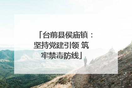 台前县侯庙镇：坚持党建引领 筑牢禁毒防线