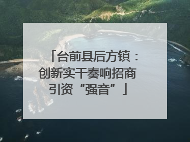 台前县后方镇：创新实干奏响招商引资“强音”