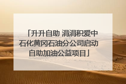 升升自助 涓涓积爱中石化黄冈石油分公司启动自助加油公益项目