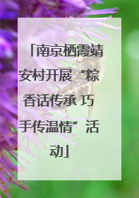 南京栖霞靖安村开展“粽香话传承 巧手传温情”活动
