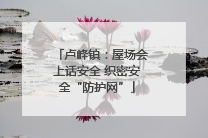 卢峰镇：屋场会上话安全 织密安全“防护网”