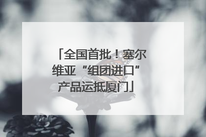 全国首批！塞尔维亚“组团进口”产品运抵厦门