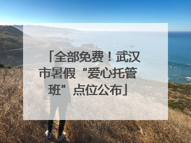 全部免费！武汉市暑假“爱心托管班”点位公布