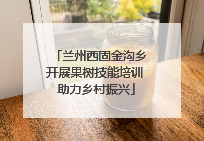 兰州西固金沟乡开展果树技能培训 助力乡村振兴