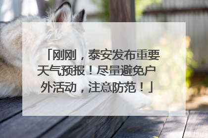 刚刚，泰安发布重要天气预报！尽量避免户外活动，注意防范！