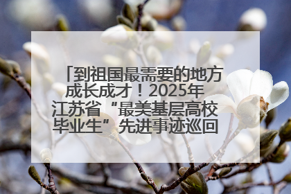 到祖国最需要的地方成长成才！2025年江苏省“最美基层高校毕业生”先进事迹巡回宣讲会在宁启动