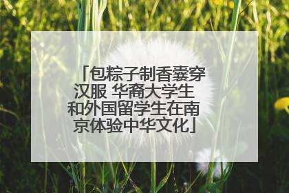 包粽子制香囊穿汉服 华裔大学生和外国留学生在南京体验中华文化