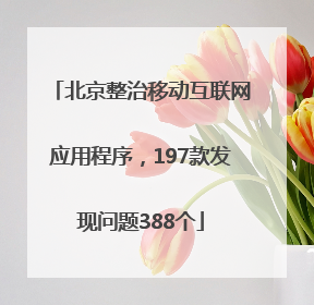 北京整治移动互联网应用程序，197款发现问题388个