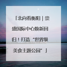 北向看衡阳｜崇盛国际中心焕新回归！打造“世界级美食主题公园”