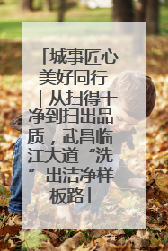 城事匠心 美好同行｜从扫得干净到扫出品质，武昌临江大道“洗”出洁净样板路