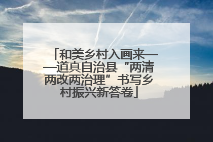 和美乡村入画来——道真自治县“两清两改两治理”书写乡村振兴新答卷
