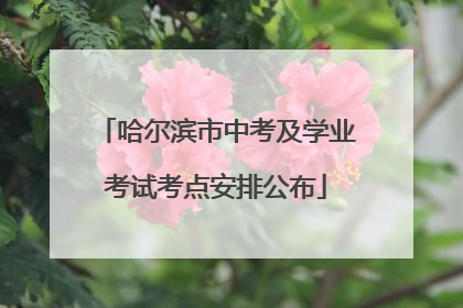 哈尔滨市中考及学业考试考点安排公布