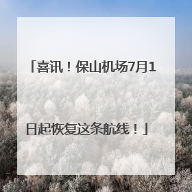 喜讯！保山机场7月1日起恢复这条航线！