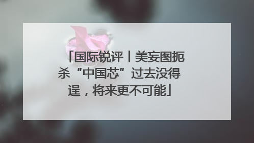 国际锐评丨美妄图扼杀“中国芯”过去没得逞，将来更不可能