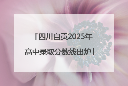 四川自贡2025年高中录取分数线出炉