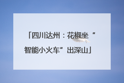 四川达州：花椒坐“智能小火车”出深山