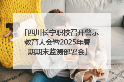 四川长宁职校召开警示教育大会暨2025年春期期末监测部署会