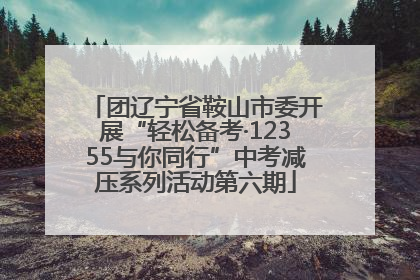 团辽宁省鞍山市委开展“轻松备考·12355与你同行”中考减压系列活动第六期