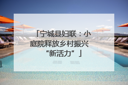 宁城县妇联：小庭院释放乡村振兴“新活力”