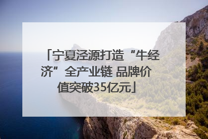 宁夏泾源打造“牛经济”全产业链 品牌价值突破35亿元
