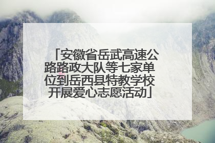 安徽省岳武高速公路路政大队等七家单位到岳西县特教学校开展爱心志愿活动