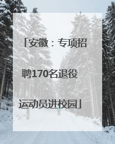 安徽：专项招聘170名退役运动员进校园