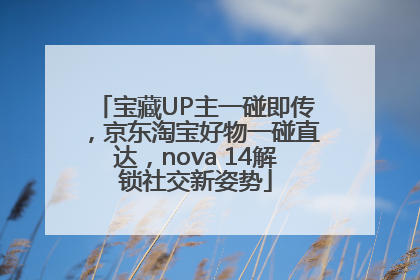 宝藏UP主一碰即传，京东淘宝好物一碰直达，nova 14解锁社交新姿势