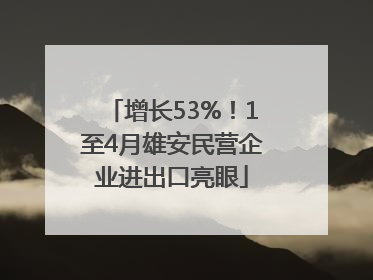 增长53%！1至4月雄安民营企业进出口亮眼