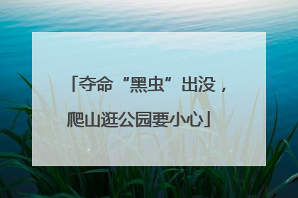 夺命“黑虫”出没，爬山逛公园要小心