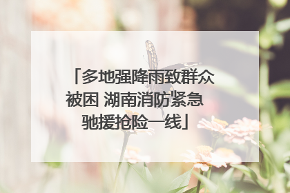 多地强降雨致群众被困 湖南消防紧急驰援抢险一线