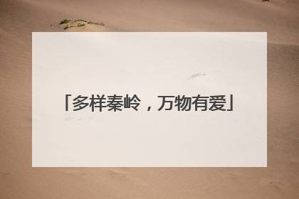 多样秦岭，万物有爱