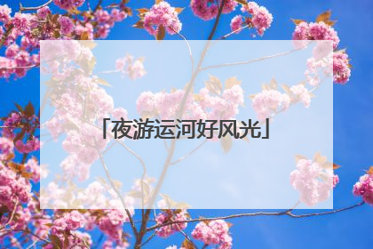 夜游运河好风光