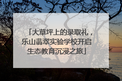 大草坪上的录取礼，乐山翡翠实验学校开启生态教育沉浸之旅