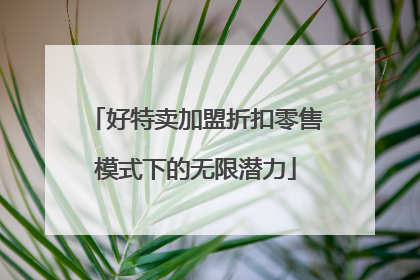 好特卖加盟折扣零售模式下的无限潜力