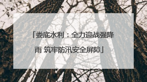 娄底水利：全力迎战强降雨 筑牢防汛安全屏障