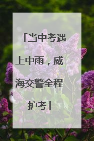 当中考遇上中雨，威海交警全程护考
