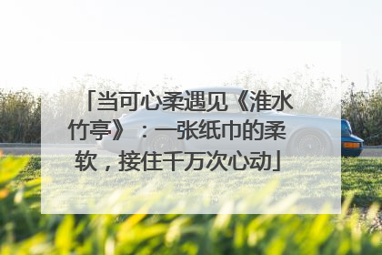 当可心柔遇见《淮水竹亭》：一张纸巾的柔软，接住千万次心动