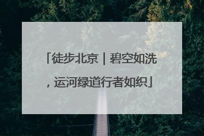 徒步北京｜碧空如洗，运河绿道行者如织