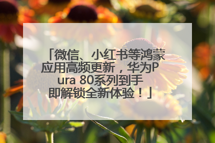 微信、小红书等鸿蒙应用高频更新，华为Pura 80系列到手即解锁全新体验！