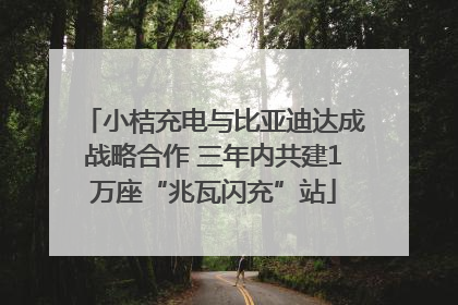 小桔充电与比亚迪达成战略合作 三年内共建1万座“兆瓦闪充”站