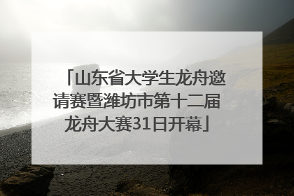 山东省大学生龙舟邀请赛暨潍坊市第十二届龙舟大赛31日开幕