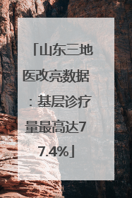 山东三地医改亮数据：基层诊疗量最高达77.4%