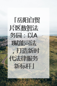 岳阳自贸片区数智法务园：以AI赋能司法，打造新时代法律服务新标杆