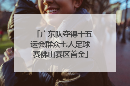 广东队夺得十五运会群众七人足球赛佛山赛区首金